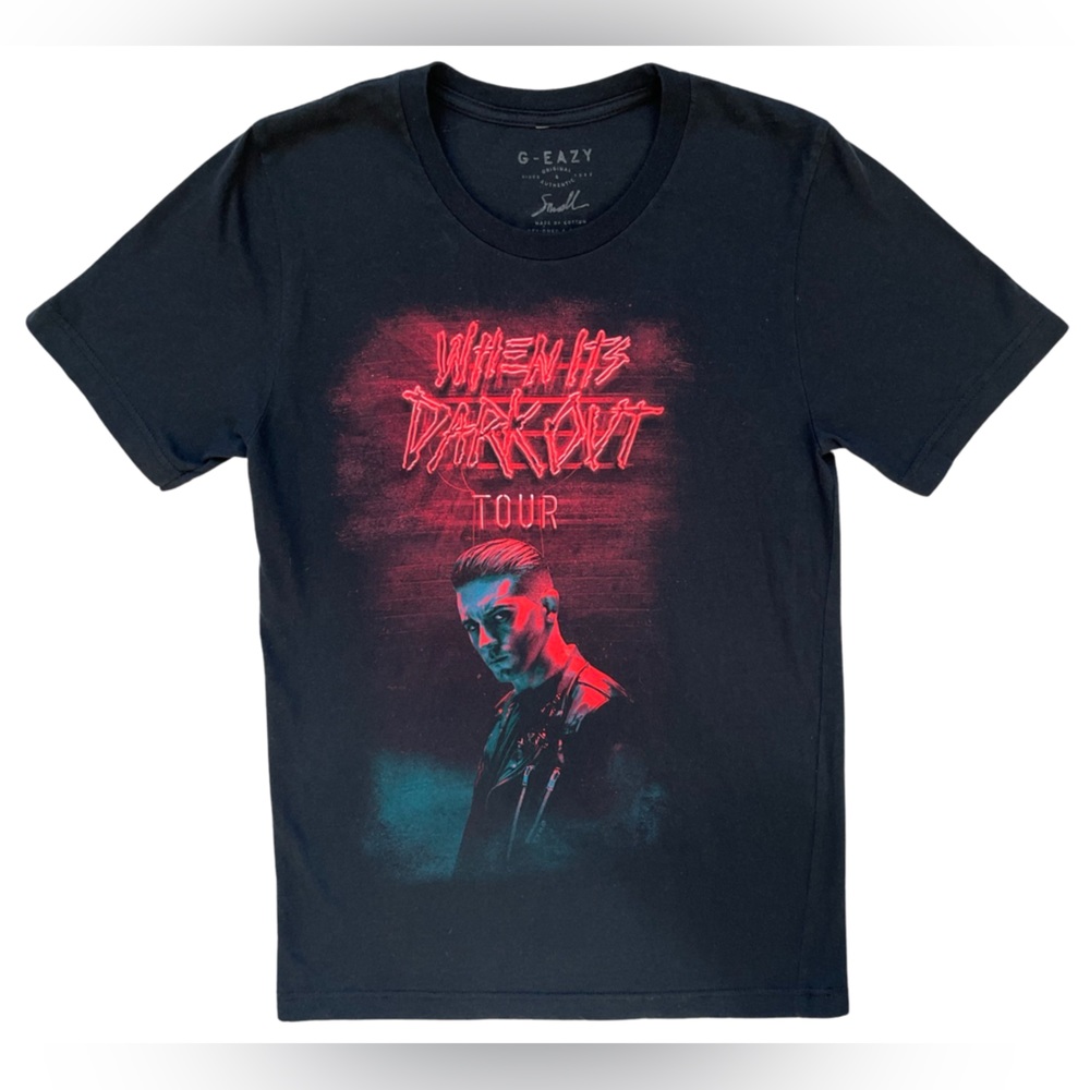 Mens G-EAZY When It’s Dark Out World Tour Graphic Print Tee Shirt Size Small